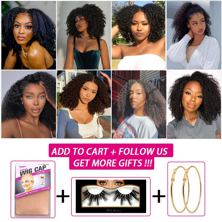 4x4 Closure Afro Kinky Curly Human Hair Top Brazilian Natural 16 Inch Curly Hair Swiss Lace Closure Woman Pre Plucked BAIHONG