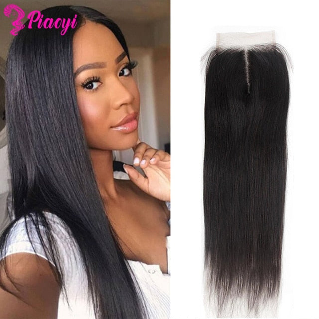 Brazilian Kinky Curly Remy Human Hair 4x4 T Part Lace Closure