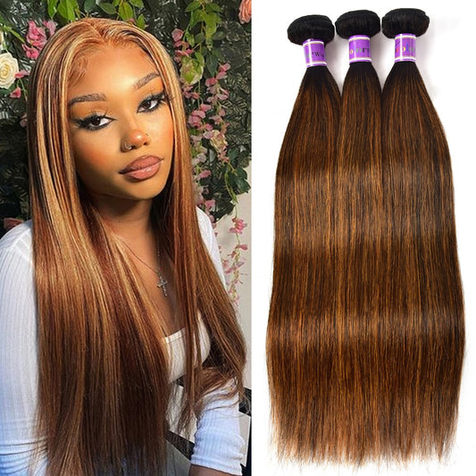 Malaysian Bone Straight Human Hair Bundle Extensions 8-30 Inches