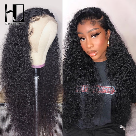 Brazilian Deep Wave Remy Human Hair 13x4 Pre Plucked HD Transparent Lace Front Wig
