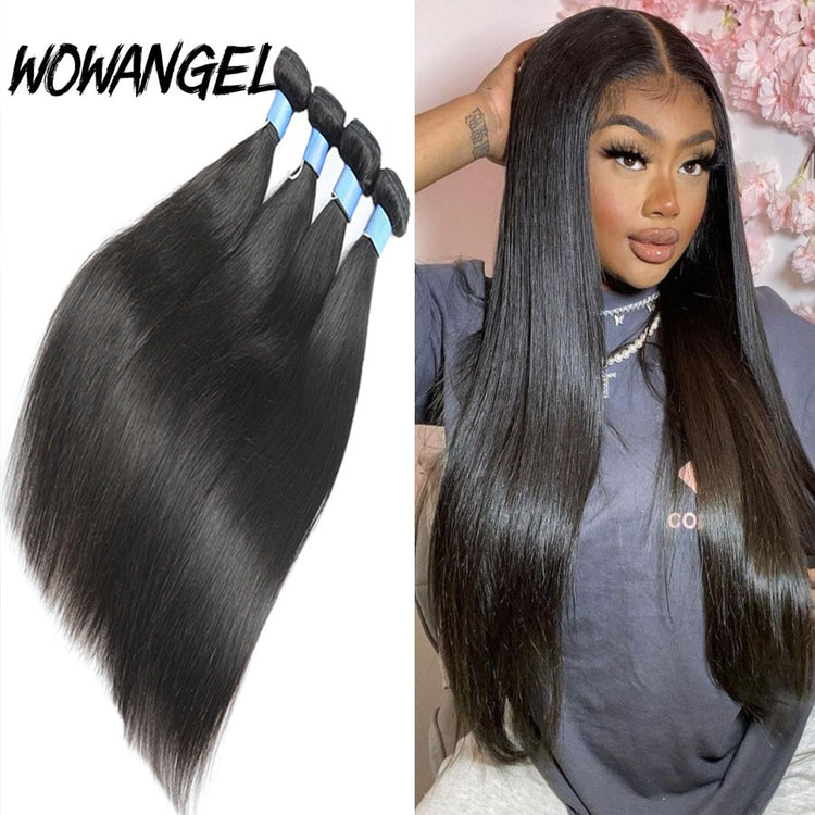 Brazilian Straight Virgin Human Hair Bundle Extensions 28-30 Inch