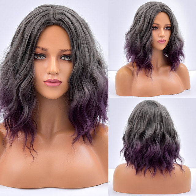 Ombre Grey Synthetic Heat Resistant Lace Wig