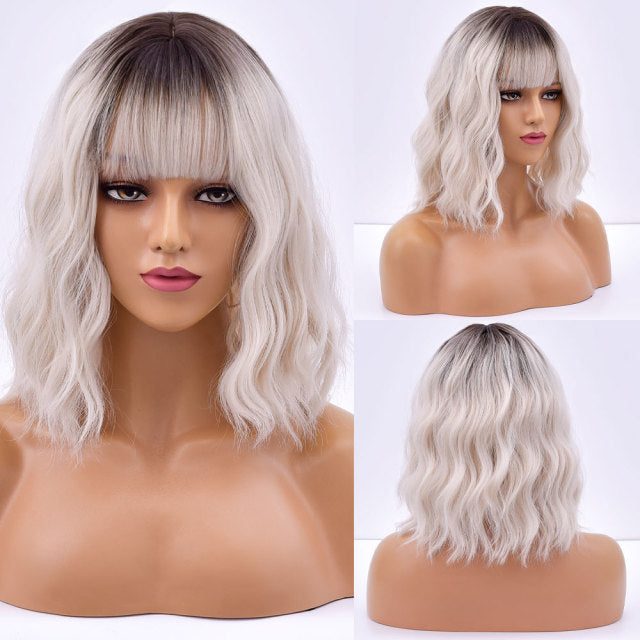 Ombre Grey Synthetic Heat Resistant Lace Wig