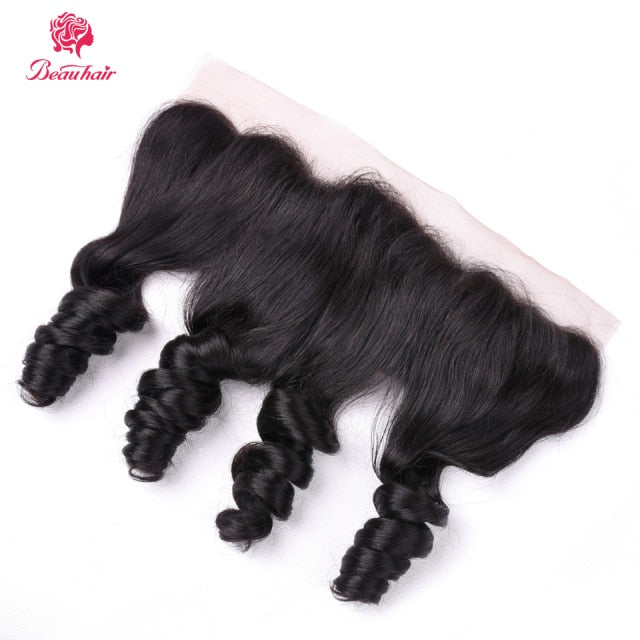 Brazilian Loose Wave Remy Human Hair 4x4 Pre Plucked Lace Closure With Baby Hair